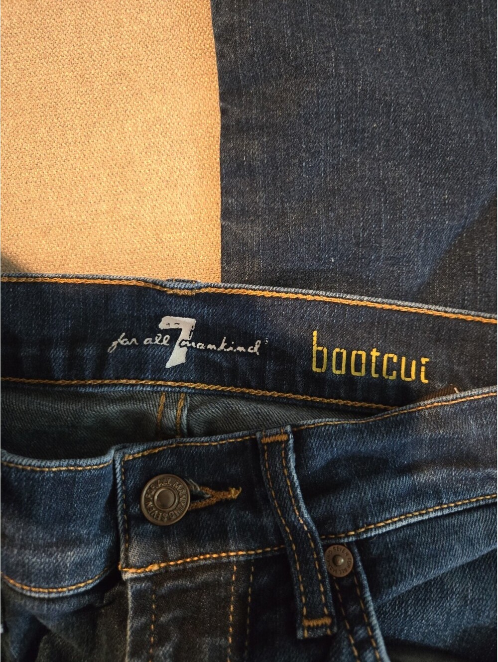 7 For All Mankind Womens 28 Dark Wash Bootcut Low Rise Classic Denim Blue Jeans - Picture 5 of 6
